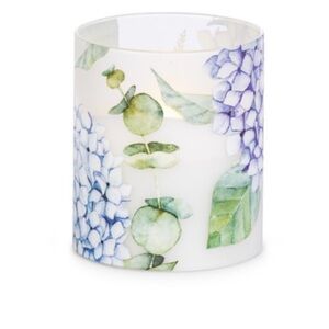 Illumaflame Natural LED Flame Technology 3.5” x 4” Floral Design LED Candle.